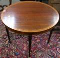Regencystyle Oval Inlaid Mahogany Veneer Occasional Table