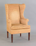 Sheraton mahogany easy chair ca 1820