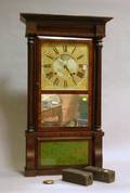 Birge Mallory  Co Classical Mahogany TwoDoor Mirrored Mantel Clock