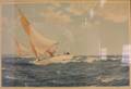 Framed Print After Montague Dawson Depicting a Yachting Scene