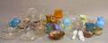 Twentyfive Pieces of Late Victorian Colored and Colorless Glass Tableware and Nine Pieces of Colorless Cut and Etched Glass