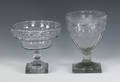 Irish colorless glass footed compote early 19th c