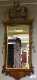 Federalstyle Mahogany Inlaid and Parcelgilt Mirror