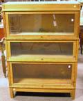 Oak ThreeStack Barrister Bookcase