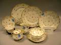 Fiftysix Piece Haviland Limoges Gilt and Floral Transfer Decorated Porcelain Partial Dinner Service