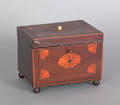 Hepplewhite mahogany tea caddy ca 1810