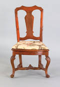 Dutch fruitwood dining chair ca 1740
