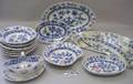 Group of German Blue Onion Pattern Porcelain Dinnerware