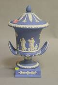 Wedgwood Light Blue Jasper Dip Vase and Cover