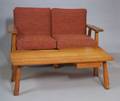 Brandt Furniture Ranch Oak Settee and Coffee Table