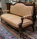 Renaissance Revival Upholstered Carved Walnut Sofa