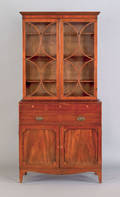 English Hepplewhite mahogany secretary late 18th c
