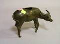 Asian Patinated Cast Bronze Steer Vase