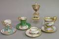 Five Small European Decorated Porcelain Table Items