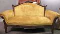 Victorian Rococo Revival Upholstered Carved Walnut Settee and a Pair of Upholstered Carved Walnut Parlor Side Chairs
