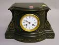 French Black Slate Mantel Clock