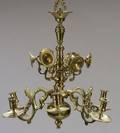 Dutch Brass SixLight Chandelier