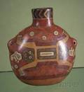 PreColumbian Polychrome Pottery Flask