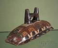 PreColumbian Polychrome Pottery Stirrup Spout Vessel
