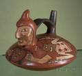 PreColumbian Polychrome Pottery Stirrup Vessel