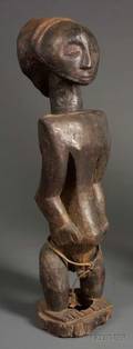 African Carved Wood Male Figure