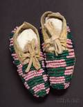 Northern Plains Beaded Hide Miniature Moccasins