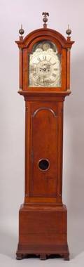 Cherry Carved Tall Case Clock
