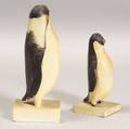 Two Carved and Painted Folk Art Penguin Figures