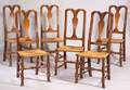 Set of Six Queen Anne Maple Carved Side Chairs