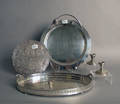 Five silver plated trays