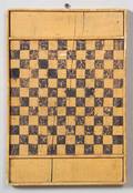 Mustard and Blackpainted Pine Checkerboard