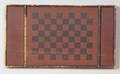 Red and Blackpainted Wooden Checkerboard