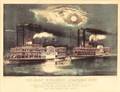Currier  Ives publishers American 18571907 The Great Mississippi Steamboat Race From New Orleans to St Louis July 1870D 870