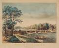 Nathaniel Currier publisher American 18131888 View on the Harlem River NY The Highbridge in the Distance