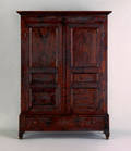 Painted pine schrank ca 1840