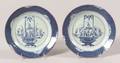 Pair of Blue and White Chinese Export Porcelain Plates
