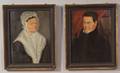 American School 19th Century Pair of Portraits of a Man and a Woman
