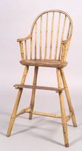 Painted Windsor Bowback Bambooturned High Chair