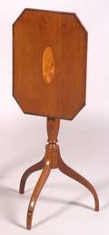 Federal Mahogany Inlaid Tilttop Candlestand