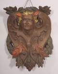 Painted Cast Iron Figural Architectural Ornament