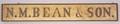 Painted Wooden N M BEAN  SON Trade Sign