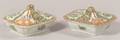 Two Covered Rose Medallion Porcelain Vegetable Dishes