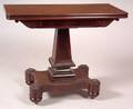 Classical Mahogany Carved and Mahogany Veneer Gaming Table