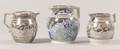 Three Silver Luster Staffordshire Pottery Pitchers