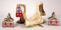 Plateau Beaded Wood and Hide Womans Saddle and Stirrups