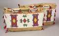 Pair of Central Plains Beaded Buffalo Hide Possible Bags