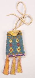 Southern Plains Beaded Hide Pouch