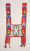 Northern Plains Beaded Hide and Cloth Martingale