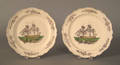 Two Wedgwood creamware plates 19th c