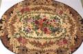Large Wool Floral Hooked Rug